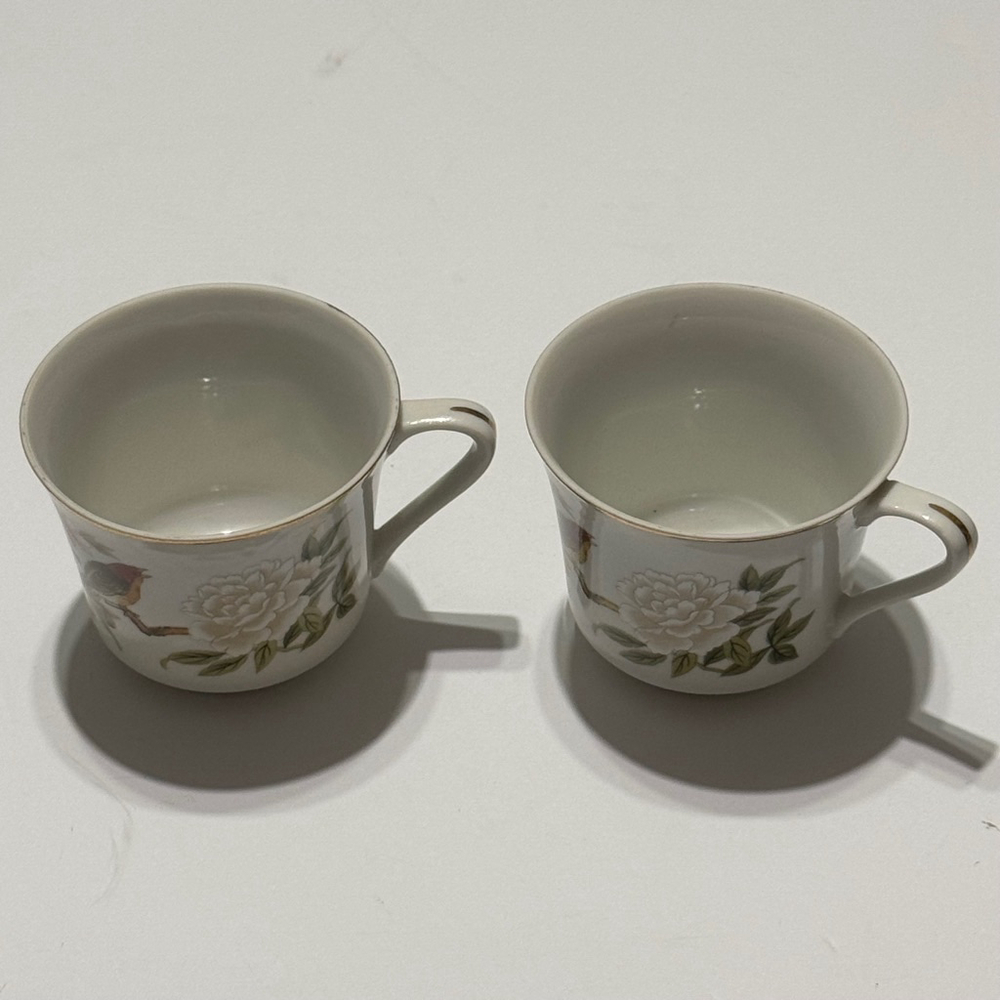 Shafford Chinese Garden Peony Cup, Two (2), Vintage Japan